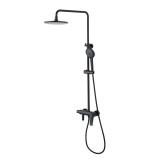 Cumpara ieftin Sistem de Dus cu Para Dus Manual in 3 Pozitii Pipa Pivotanta Inaltime Reglabila Lemark Bronx LM3762BL Negru