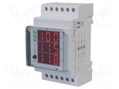 Ampermetru digital F&amp;F True RMS montare șină DIN 165-265V AC 0-1000A LED