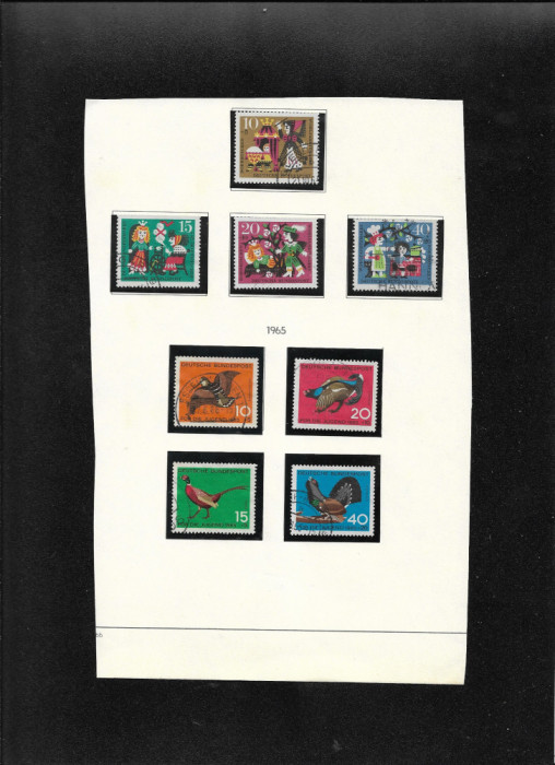 Germania 1965 foaie album cu 8 timbre