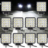 Cumpara ieftin Set 10 Proiectoare Auto LED 48W Off-Road IPF, IP67, 16 LED, Lumina Alba