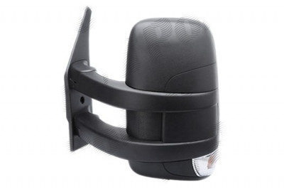 Oglinda exterioara Iveco Daily, 05.2006-07.2014, partea Stanga, culoare sticla crom, sticla convexa, cu incalzire, ajustare electrica, 4 gauri/ 2 pin foto