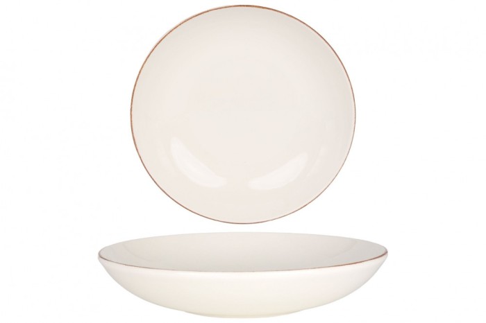 Bonna Farfurie ad&acirc;ncă - Retro - Porţelan - 25 cm (1300cc) - set de 6