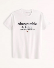 Tricou Abercrombie &amp;amp; Fitch Alb mas.M -Lichidare stoc foto