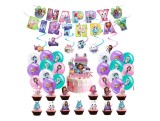 Cumpara ieftin Set 66 Accesorii REDQUIT de Petrecere Aniversara Gabby&#039;s Dollhouse, 12 Baloane, 1 Banner Happy Birthday, 24 Cupcake Topper, 1 Topper Tort, 6 Decoratiu