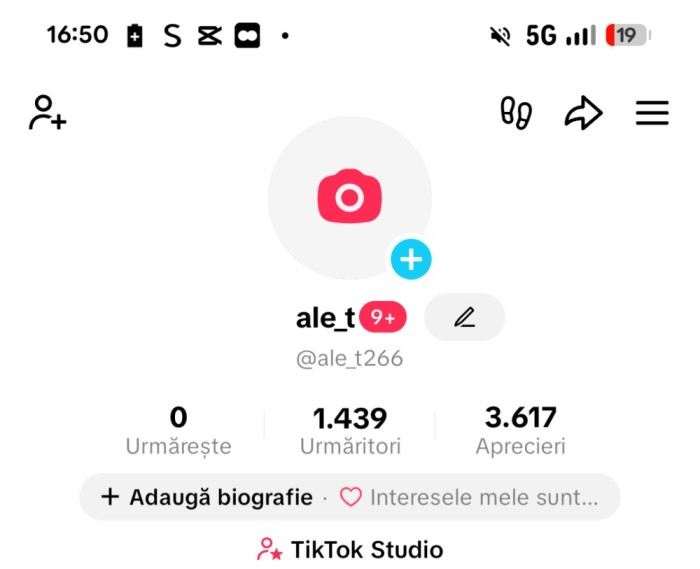 V&acirc;nd cont de tiktok 1k