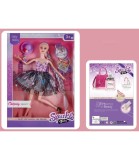 Păpușă cu Rochie Scurtă Sparkle Girl