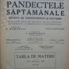 PANDECTELE SAPTAMANALE - 1939