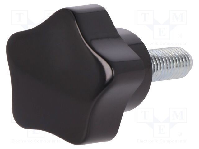 Buton de reglare ELESA GANTER &Oslash;25mm filet M6, negru, &icirc;nălțime 21mm