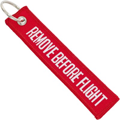 Breloc Brodat Remove Before Flight Rosu Mil-Tec foto