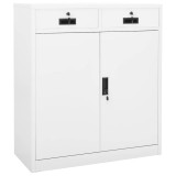 Cumpara ieftin Dulap de birou, alb, 90x40x102 cm, otel