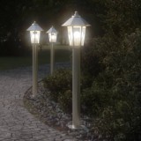 vidaXL Lampă exterioară de podea, argintiu, 80 cm, oțel inoxidabil