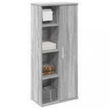 vidaXL Dulap de baie cu suport role, sonoma gri, 39x22x90 cm