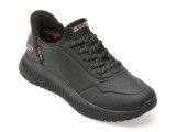 Pantofi sport SKECHERS negri, 117740, din piele ecologica