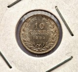 Cumpara ieftin Olanda 10 Cents 1904 moneda argint km # 136 AG. 640 tiraj mic