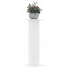VidaXL Suporturi de plante, 2 buc., alb, 30x30x95 cm, lemn prelucrat