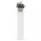 vidaXL Suporturi de plante, 2 buc., alb, 30x30x95 cm, lemn prelucrat