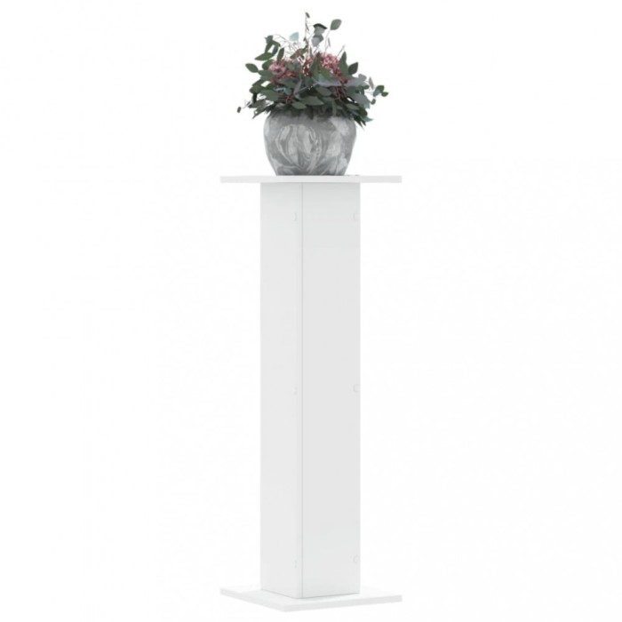 vidaXL Suporturi de plante, 2 buc., alb, 30x30x95 cm, lemn prelucrat
