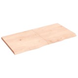 Cumpara ieftin Poliță de perete, 120x60x(2-4)cm, lemn masiv de stejar netratat