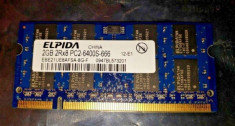 Memorii Laptop Elpida 2GB DDR2 PC-6400S 800Mhz foto