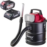 Raider RDP-SWC20 + RDP-R20 - Aspirator pentru cenusa 80 mbar + Set 1 acumulator si incarcator Li-Ion 20 V 4 Ah
