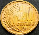 Cumpara ieftin Moneda 20 STOTINKI - RP BULGARIA, anul 1954 *cod 850 C = UNC, Europa