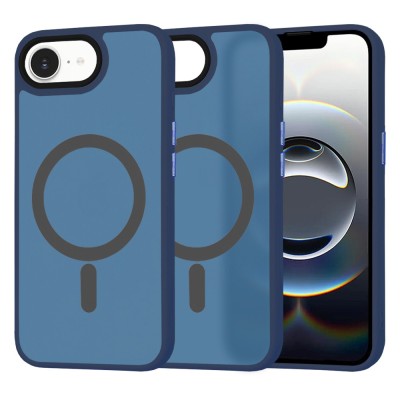 Husa iPhone 16e Techsuit HaloFrost MagSafe Series, bleumarin foto