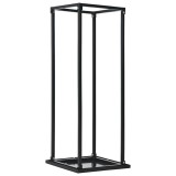 Cumpara ieftin Rastel lemne de foc, cu postament, negru, 37x37x113 cm, otel