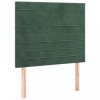 Tăblii de pat, 2 buc, verde &icirc;nchis, 80x5x78/88 cm, catifea