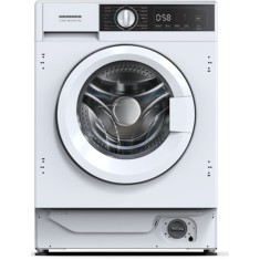 Masina de spalat rufe incorporabila Heinner HWM-BI814IVA+++, 8 kg, 1400 RPM, Clasa A, 15 programe, Blocare acces copii, Alb