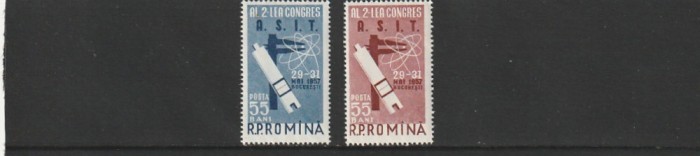 ROMANIA 1957 LP 431 AL II-LEA CONGRES A.S.I.T. SERIE MNH NESTAMPILATA