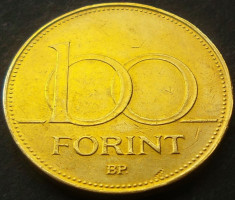 Moneda 100 FORINTI (Forint) - UNGARIA, anul 1996 *cod 2314 B foto