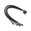 Cablu Adaptor Splitter Molex 4 Pini la 4 Ventilatoare PC 3/4 Pini, 25cm, Carcasa, Active