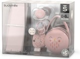 Set cadou 4 piese Suavinex Bonhomia, Roz - Suzeta SX Pro 0-6 luni, Clema, Muselina, Ambalaj