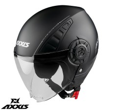 Casca pentru scuter - motocicleta Axxis model Metro A1 negru lucios (open face) &ndash; tip viziera: MT-V-26B XS (53/54cm)