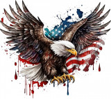 Cumpara ieftin Sticker decorativ, Vultur American, Multicolor, 67 cm, 1270STK-2