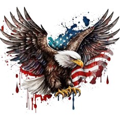 Sticker decorativ, Vultur American, Multicolor, 67 cm, 1270STK-2