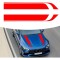 Set 2 stickere autoadezive Tuning, model &quot;Hood Stripes V1&quot;, dimensiune 85 x 12 cm, culoare Rosie