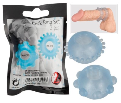 Set 2 Inele Penis, Albastru foto