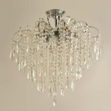 Candelabru Cristal EGO 9x E27, Diametru 60cm, Crom Lucios