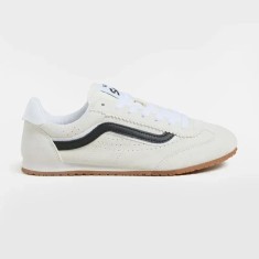 Vans teniși din piele întoarsă Super Lowpro culoarea alb, VN000D83CCZ1
