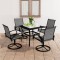 vidaXL Set mobilier de grădină, 5 piese, textilenă și oțel 3060282
