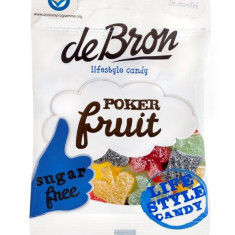 Jeleuri gumate cu aroma de fructe fara zahar si fara gluten Pokerfruit, 90g, Debron