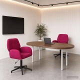 Cumpara ieftin Scaune birou cu rotire 2 buc. Catifea 54 x 55 x 90 cm Rosu Vin