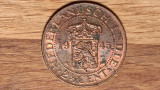 Indiile est Olandeze - moneda coloniala bronz - 2 1/2 cents 1945 aUNC - ⌀ 31 mm, Asia