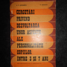 A. V. Lovinescu - Cercetari privind dezvoltarea unor aspecte ale personalitatii