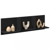 VidaXL Dulap de perete, 100x16,5x30 cm, negru, lemn prelucrat