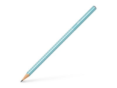 Creion grafit B triunghiular sparkle bleu ocean metalizat 2023 Faber-Castell foto