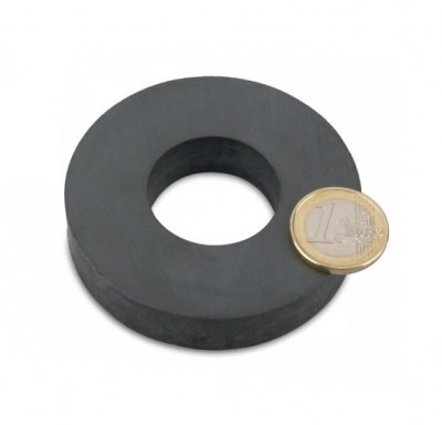 Magnet ferita inel &amp;Oslash;72/32 x 15 mm, putere 5,8 kg, Y35 foto