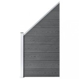 vidaXL Panou de gard, gri, 90 x (100-180) cm, WPC