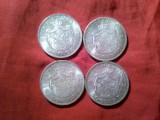 4 Monede Argint 500 Lei 1944 Mihai I, Calitate F.Buna-AUNC, 12g